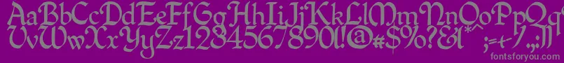 Quillpn Font – Gray Fonts on Purple Background