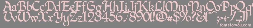 Quillpn Font – Pink Fonts on Gray Background