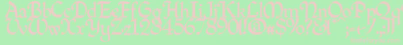 Quillpn Font – Pink Fonts on Green Background