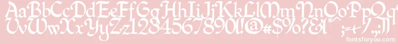 Quillpn Font – White Fonts on Pink Background