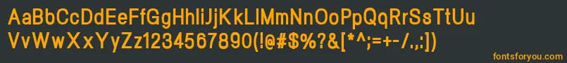 Fonte NeogramExtraboldcnd – fontes laranjas em um fundo preto