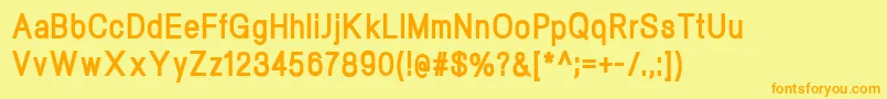 NeogramExtraboldcnd Font – Orange Fonts on Yellow Background