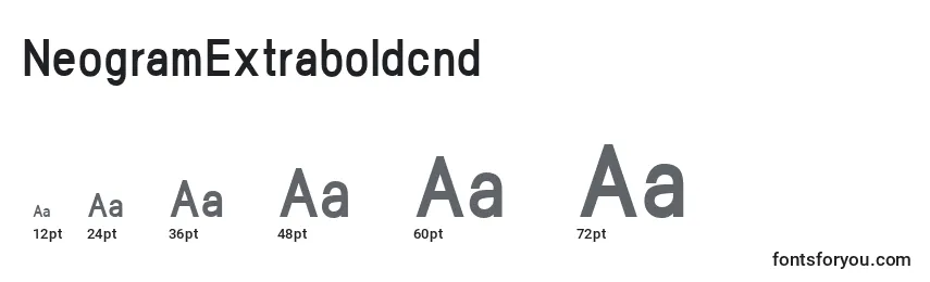 NeogramExtraboldcnd Font Sizes
