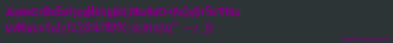 フォントBroken15 – 黒い背景に紫のフォント