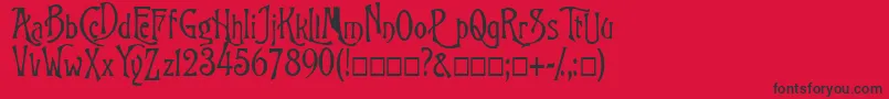 FkGoodfellow Font – Black Fonts on Red Background