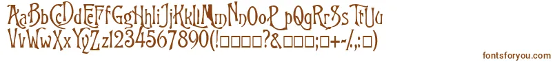 Шрифт FkGoodfellow – коричневые шрифты на белом фоне