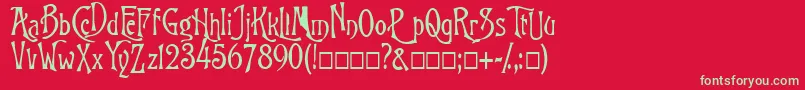FkGoodfellow Font – Green Fonts on Red Background
