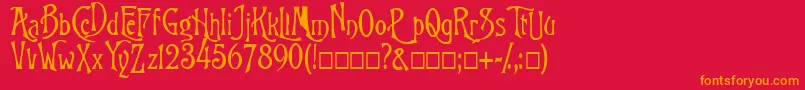 FkGoodfellow Font – Orange Fonts on Red Background