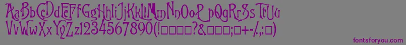 FkGoodfellow-fontti – violetit fontit harmaalla taustalla