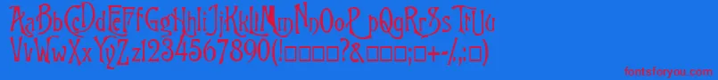 FkGoodfellow Font – Red Fonts on Blue Background