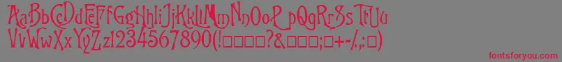 FkGoodfellow Font – Red Fonts on Gray Background