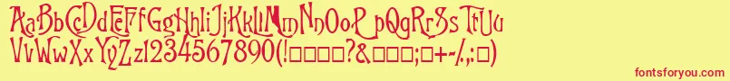 FkGoodfellow Font – Red Fonts on Yellow Background