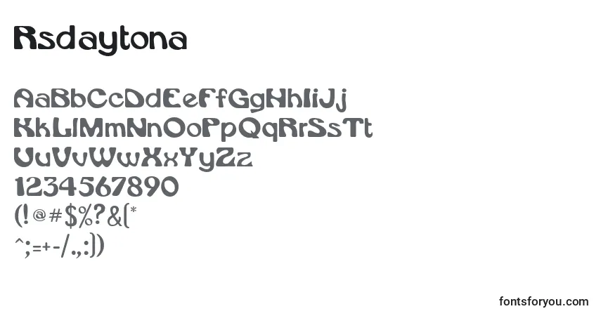 Rsdaytona Font – alphabet, numbers, special characters
