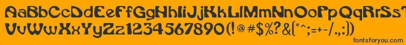 Rsdaytona Font – Black Fonts on Orange Background