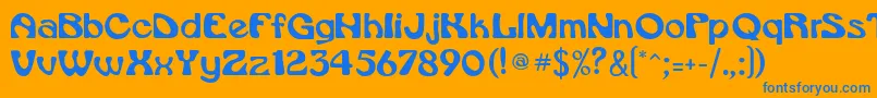 フォントRsdaytona – オレンジの背景に青い文字