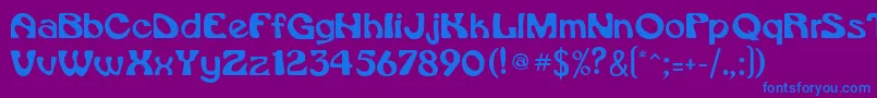 Rsdaytona Font – Blue Fonts on Purple Background