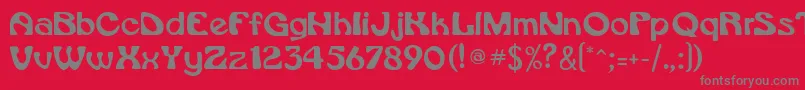 フォントRsdaytona – 赤い背景に灰色の文字