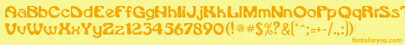 Rsdaytona Font – Orange Fonts on Yellow Background