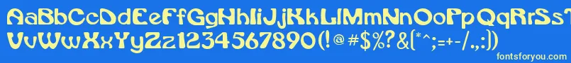 Rsdaytona Font – Yellow Fonts on Blue Background