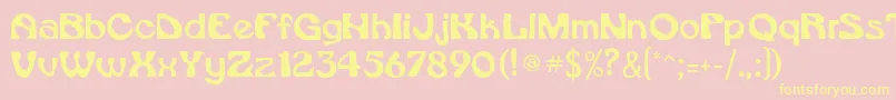Rsdaytona Font – Yellow Fonts on Pink Background