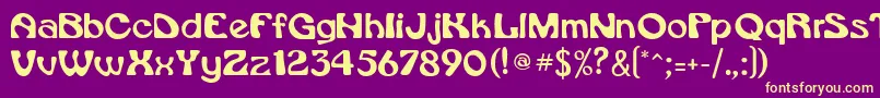 Rsdaytona Font – Yellow Fonts on Purple Background