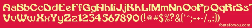 Rsdaytona Font – Yellow Fonts on Red Background