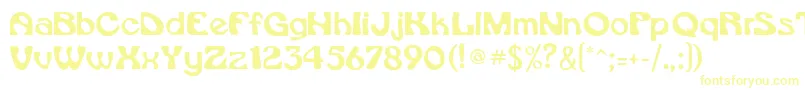 Rsdaytona Font – Yellow Fonts on White Background