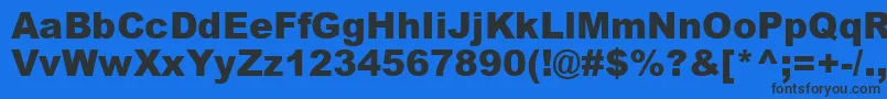 Ariblk0 Font – Black Fonts on Blue Background