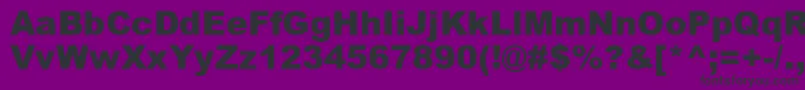 フォントAriblk0 – 紫の背景に黒い文字