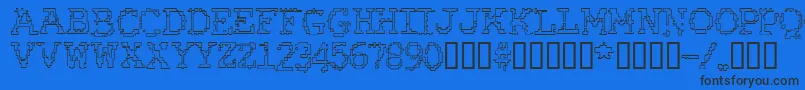 Rubbbro Font – Black Fonts on Blue Background