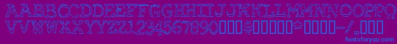 Rubbbro Font – Blue Fonts on Purple Background