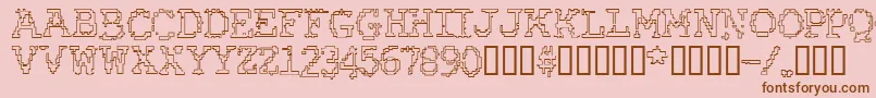 Rubbbro Font – Brown Fonts on Pink Background