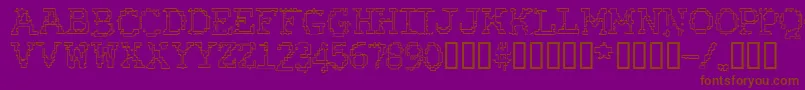 Rubbbro Font – Brown Fonts on Purple Background