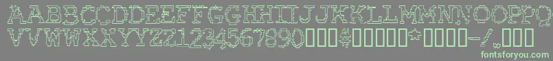 Rubbbro Font – Green Fonts on Gray Background