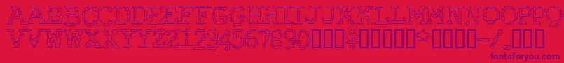 Rubbbro Font – Purple Fonts on Red Background