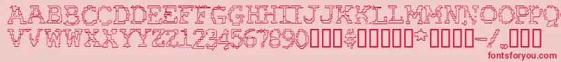 Rubbbro Font – Red Fonts on Pink Background