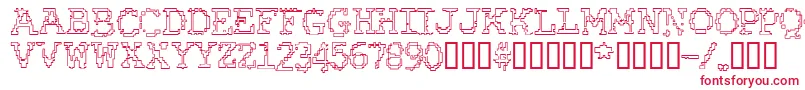 Rubbbro Font – Red Fonts on White Background