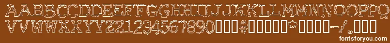 Rubbbro Font – White Fonts on Brown Background