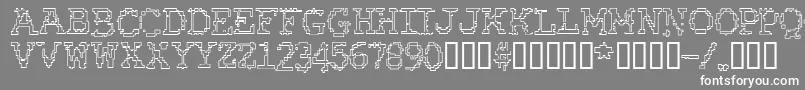 Rubbbro Font – White Fonts on Gray Background