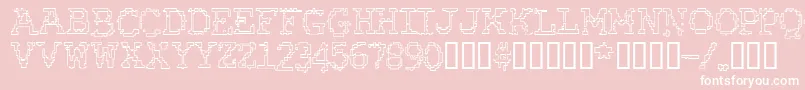 Rubbbro Font – White Fonts on Pink Background