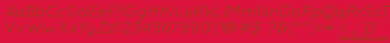 QuicksandBookOblique Font – Brown Fonts on Red Background