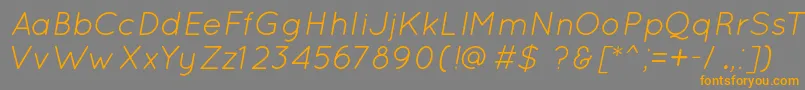 QuicksandBookOblique Font – Orange Fonts on Gray Background