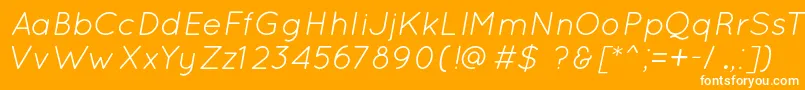 QuicksandBookOblique Font – White Fonts on Orange Background