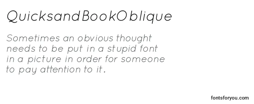 QuicksandBookOblique Font