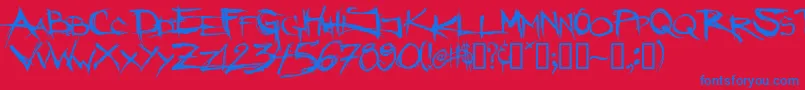 Подробнее о шрифте Angryblu Шрифт Angryblu – синие шрифты на красном фоне