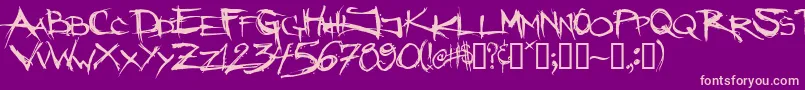 Angryblu Font – Pink Fonts on Purple Background