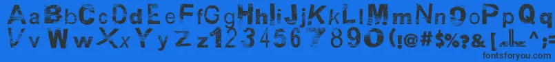 BsbDf50 Font – Black Fonts on Blue Background