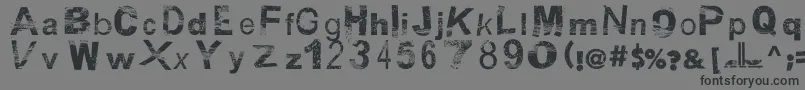 BsbDf50-Schriftart – Schwarze Schriften auf grauem Hintergrund