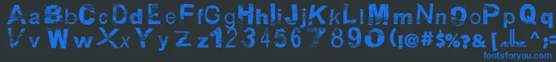 BsbDf50 Font – Blue Fonts on Black Background