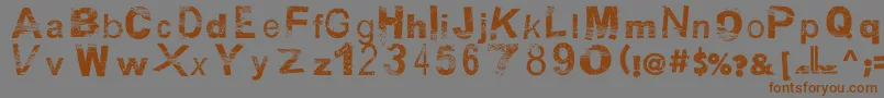 BsbDf50 Font – Brown Fonts on Gray Background